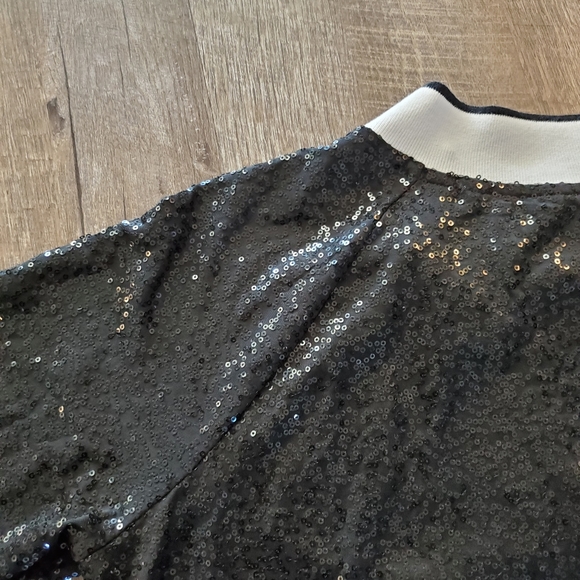 Kensie Sequin Varsity Jacket - Picture 5 of 6